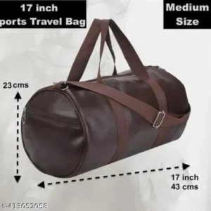 Brown PU Leather Gym Duffle