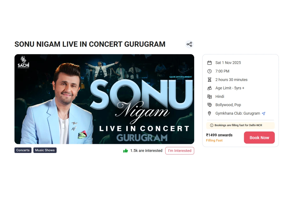 Upcoming concert 2025 delhi ncr